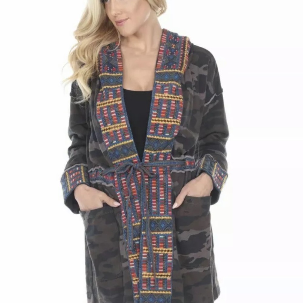 Johnny Was Tia Anorak Embroidered Coat S